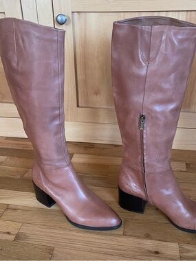 Sam Edelman Women’s Size 10 Tall Knee High Leather Heeled Boots in Brown